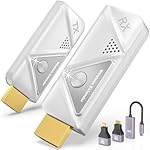 Wireless HDMI Transmitter and Receiver 100ft/30m,4K Decode 1080P Output Wireless HDMI,2.4G/5G Plug&Play Portable HDMI Wireless,for Streaming Video and Audio to Monitor from Laptop/TV Box