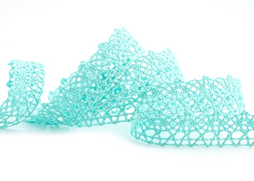 Deko Angels Cotton, Lace Mint 10 m x 15 mm Ribbon - Vintage Gift Ribbon for Decorative Purposes Wedding, Sewing, and Crafting - Image 4