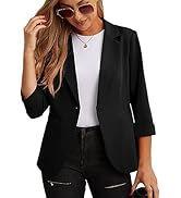 GRECERELLE Blazer Pour Femme Avec Revers Cranté Ouvert Sur Le