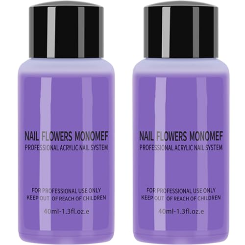 2 botellas monómero líquido acrílico de uñas 40 ml Professional Safe suave acrílico Monómero Líquido para clavos de clavos