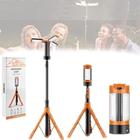 Rechargeable 10000 Mah Camping Light with Stand, Retractable Camping String Lights Cover