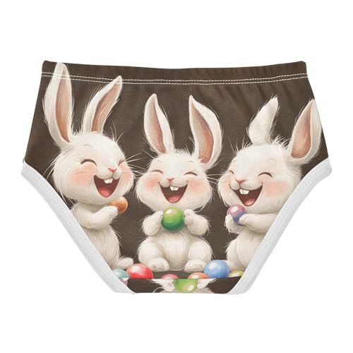 Durable Toddler Underwear Floral 2t Cotton Cute Panties Girl Cute Bunnies Easter Rabbit Briefs Girls Undies2