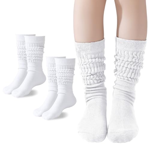 Mini angel Slouch Socks Girls Scrunch Socks Kids Knee High Socks Soft Warm Stacked Boot Socks 2/3 Pairs