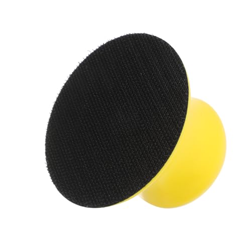 SOLUSTRE Disco De Papel De Lija Hecho a Mano Soporte De Papel De Lija De Mano Lijadoras De Mano Para Madera Bloque De Lijado Redondo Bloque De Pulido Bloques De Lijado a Mano Yellow Nylon