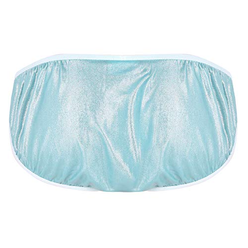 JEATHA Men's Shiny Satin Frilly Lace Floral Sissy Panties Maid Cosplay Crossdress Lingerie Briefs Underwear2