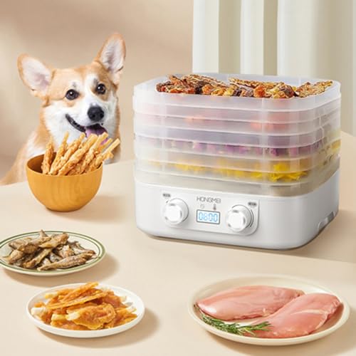 Domary Desidratador de alimentos de 5 bandejas com temperatura ajustável, máquina de secar alimentos