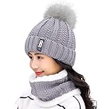 Bonito y bien hecho: nuestro juego de gorro y bufanda de invierno está hecho de 100% acrílico suave y forro polar acogedor, que puede retener el calor realmente bien, y te mantiene caliente y cómodo en los días de invierno.