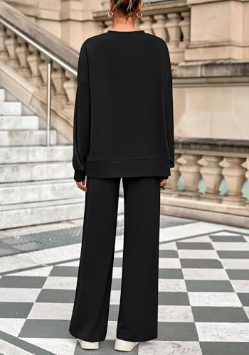 BTFBM Women Fall Fashion 2025 2 Piece Outfits Sweatsuit Set Jogger Sweatpants Matching Lounge Sets Airport Tracksuit