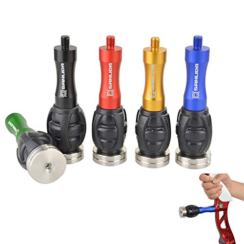 ZSHJG Bow Stabiliser Bow Grip Stabiliser Vibration Rubber Stabiliser Absorber Shock Absorber Aluminium Stabiliser Damper for Bow Accessories