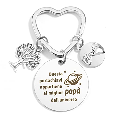 BOMEON Portachiavi Papà Festa Del Papa, Regalo Papa Natale, Festa Del Papa Idee Regalo Originali, Regali Per Papà, Regalo Festa Del Papà, Regali San Valentino Regalo Compleanno Anniversario Per Papa