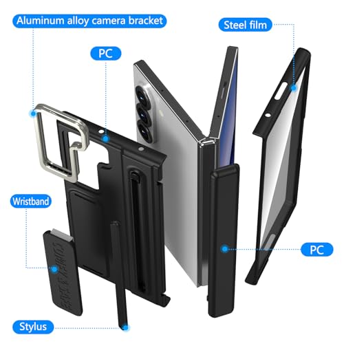 Coque avec béquille et emplacement S Pen pour Galaxy Z Fold5 gris - 4