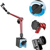 reloj comparador base magnética con brazo articulado 【Principio】El interior de la base magnética tiene un cilindro con imanes permanentes en forma de tira. Y la posición de la base externa es un material magnético blando, que es un material de ferrita que se magnetiza fácilmente o se desmagnetiza en un campo magnético débil. (Use aceite antioxidante para uso a largo plazo y manténgalo en un lugar seco)
