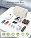 ySky Lockable Storage Box with Combination Code - Secure Medicine Safe, Phone Jail & Snack Container for Refrigerator, Home, Office, Travel - Durable Multi-Purpose Lock Box (Cream)