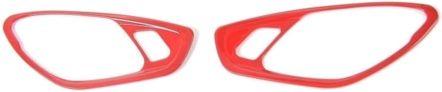 ABS Red Inner Door Handle Cover Trim Frame 6th Gen 2pc/Set Left Right Interior HuaMao20190355