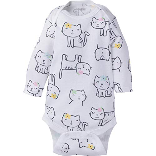 Image of Onesies Brand Unisex Baby 6-Pack Long Sleeve Bodysuits - Breathable Cotton One-Piece Outfits for Newborns & Infants