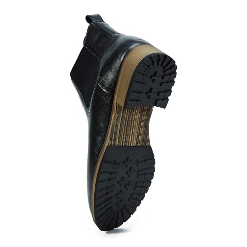 Image of ZOKSOVE Men's Black Chelsea Boots-Slip-On Comfy Mens Casual Suede Ankle Boots