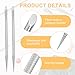 2PCS Stainless Steel Cuticle Pusher Nail Cleaner Remover Cutter Manicure Pedicure Nail Design Tools for Fingernails Toenails
