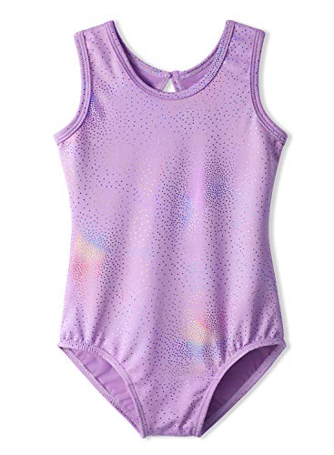 HOZIY Leotards for Girls Ballet Gymnastics Sleeveless Long Sleeve Colorful Sparkles Aqua Blue Pink Purple Solid