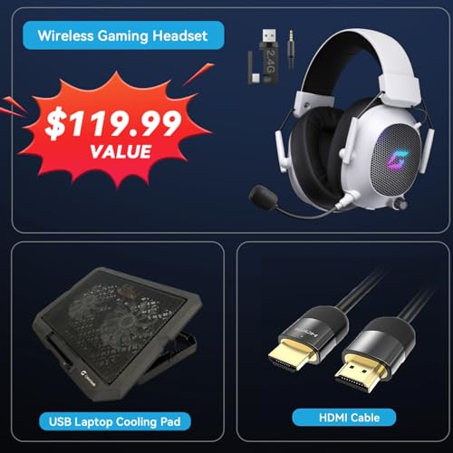 Nitro V 16" WUXGA Gaming Laptop, AMD Ryzen 7 260 8-Core, NVIDIA GeForce RTX 5050, WUXGA 180Hz IPS, 32GB RAM, 2TB SSD, WiFi 6, tastiera retroilluminata, w/Mytrix Cooling Pad Cavo HDMI, Windows 11 - Notebook - Immagine 1