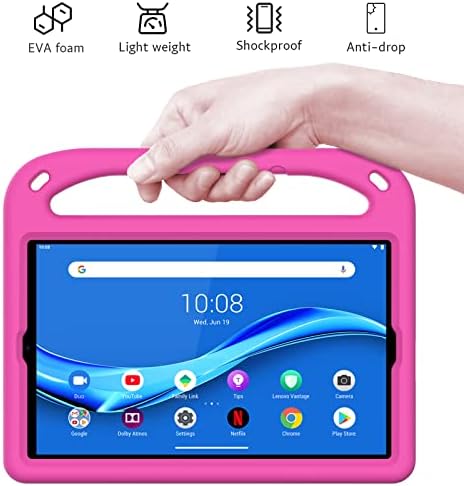ATOOZ Lenovo Tab M10 Plus Case 10.3 Inch, Kids Case for Lenovo Tab M10 FHD Plus (TB-X606F / TB-X606X), Shockproof Handle Stand Cover Case for Tab M10 FHD Plus (2nd Gen) 2020 (Rose)