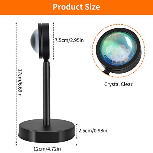 Night Light Projector Led Lamp,90 Degree Rotation Rainbow Projection Lamp, Romantic Led Light for Kids Adults, Sunset Night Light for Home Party Living Room Bedroom Decor (Rainbow) 4 41bTBSX3EaL. AC