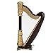Hapivida 16cm Mini Arpa Modello in Legno Strumento Musicale Ornamenti in Miniatura con Custodia Modello Casa delle Bambole Decorazione del Desktop