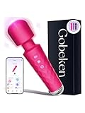 Gobeken Vibrator Vibration für frauen, Dildo APP-Steuerung, Sex Spielzeug für die Frau Paare Männer 10 Intensitäten, Vibratorensets für frauen Sex Toys 20 Frequenzen Rosa Massagestab Fingerüberzieher