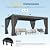12' x 16' Patio Pergola with Aluminum Frame and Adjustable louvered Roof