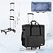 CURMIO Rolling PC Carrying Case, Double Layers Desktop Tower Travel Bag with Wheels for PC Chassis, Keyboard and Mouse, Black (Bag Only, Patented Design)