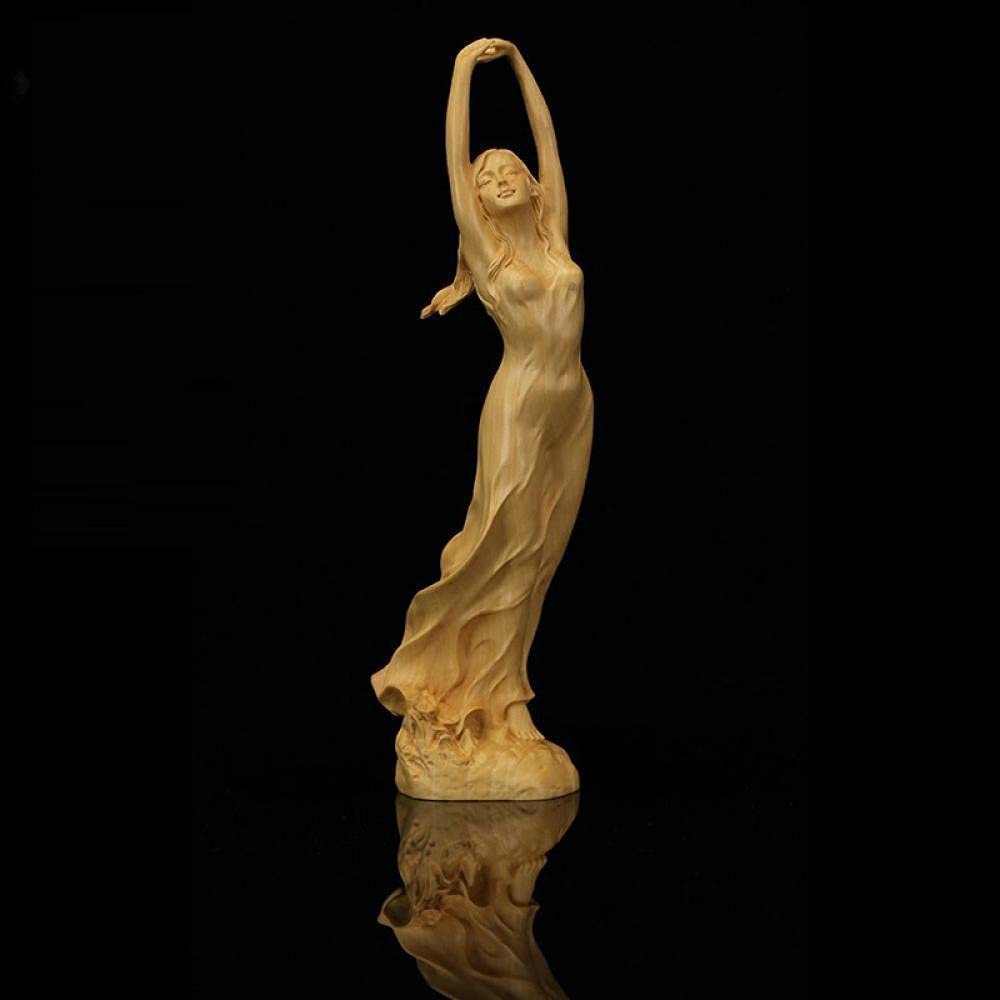 Figurín para jardín,Jardín Decoración del hogar Escultura Adornos Estatuas Decoración Daye Boxwood Talla de Madera Artesanía Sala de Estar Oficina Muebles para el hogar Accesorios Decoración