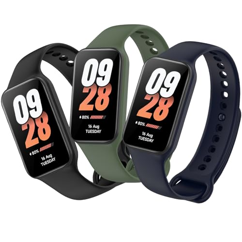 MIJOBS Correas Deportiva Compatible para Xiaomi Smart Band 8 Active, Silicona Correa de Suave y Transpirable Pulsera Compatible con Xiaomi Smart Band 8 Active Correa de Repuesto