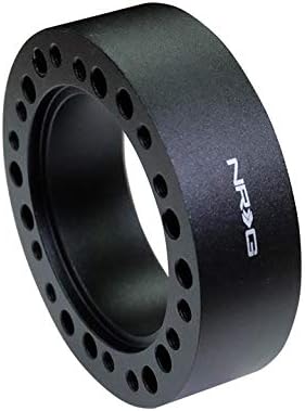 NRG Innovations NRG-SRK-510BK - Espaciador de extensión de cubo para volante con cuerpo negro, patrones de pernos de 6 x 70 y 0.236 x 2.913 in