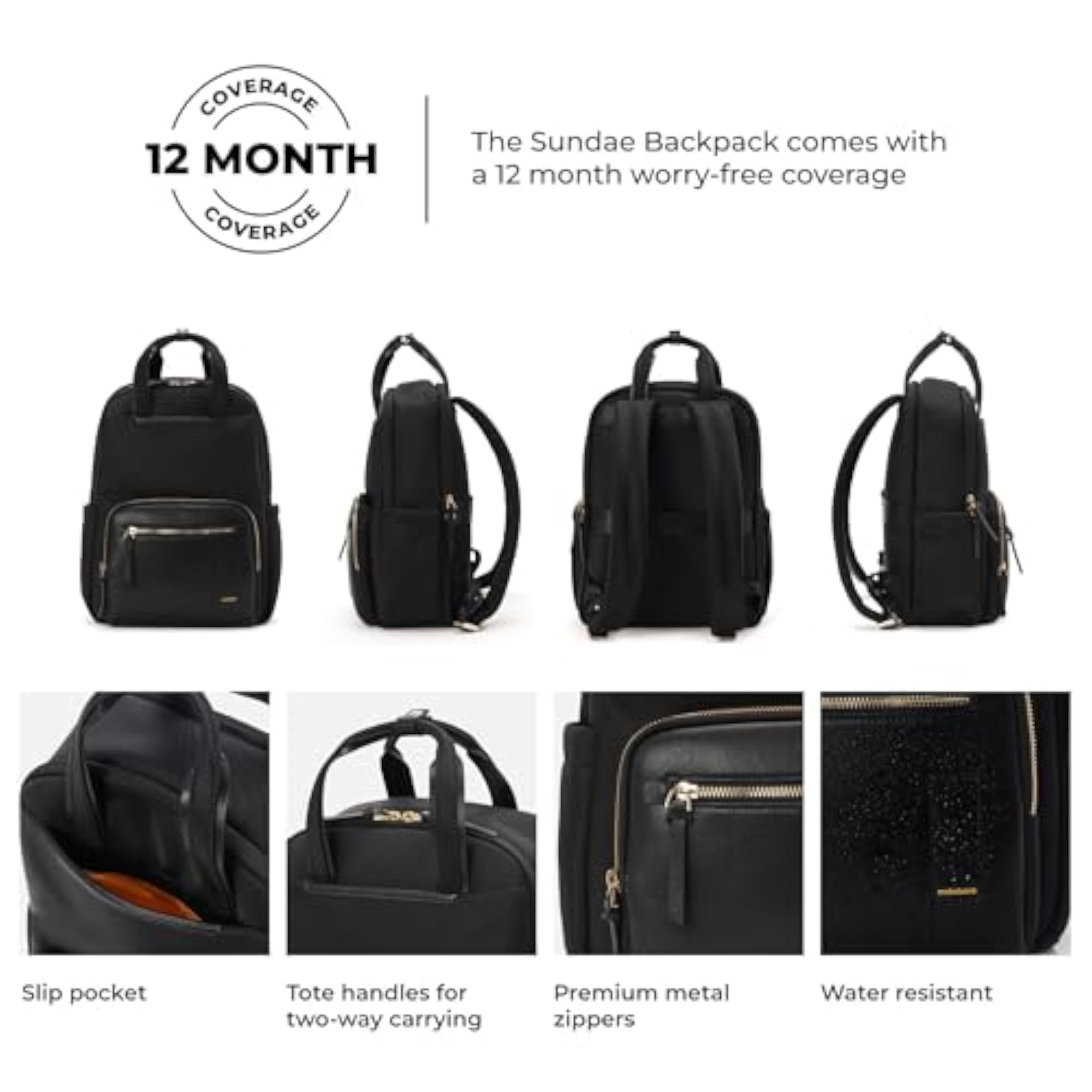 The Sundae Backpack, Soft Nylon Water-Resistant Bag