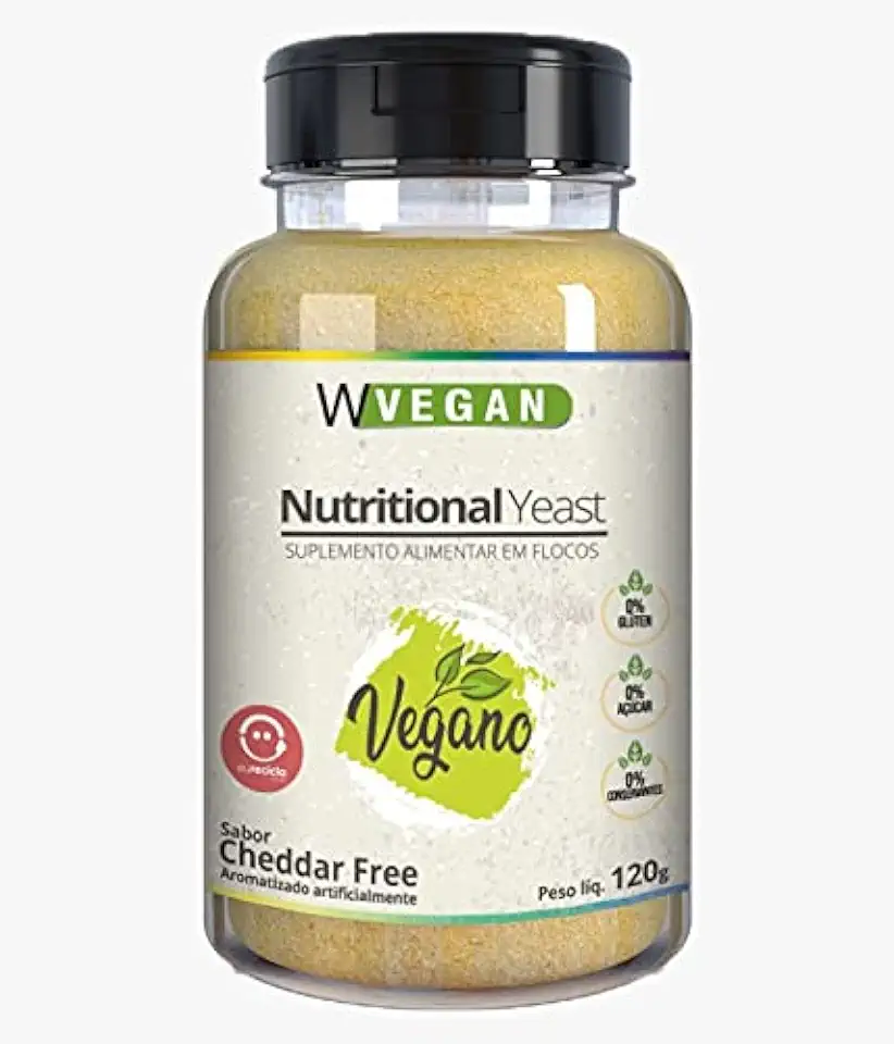 Nutritional Yeast Flocos Sabor Cheddar Free 120G W Vegan
