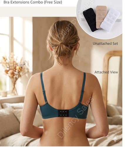 Image of Dilency Sales Adjustable Transparent Silicone Bra Straps For Womens /Girls (Free Size)