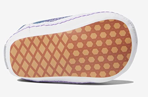 Vans, Old Skool Infant Crib Sneakers (Ombre Glitter - Multi/True White, 1) #TOP5