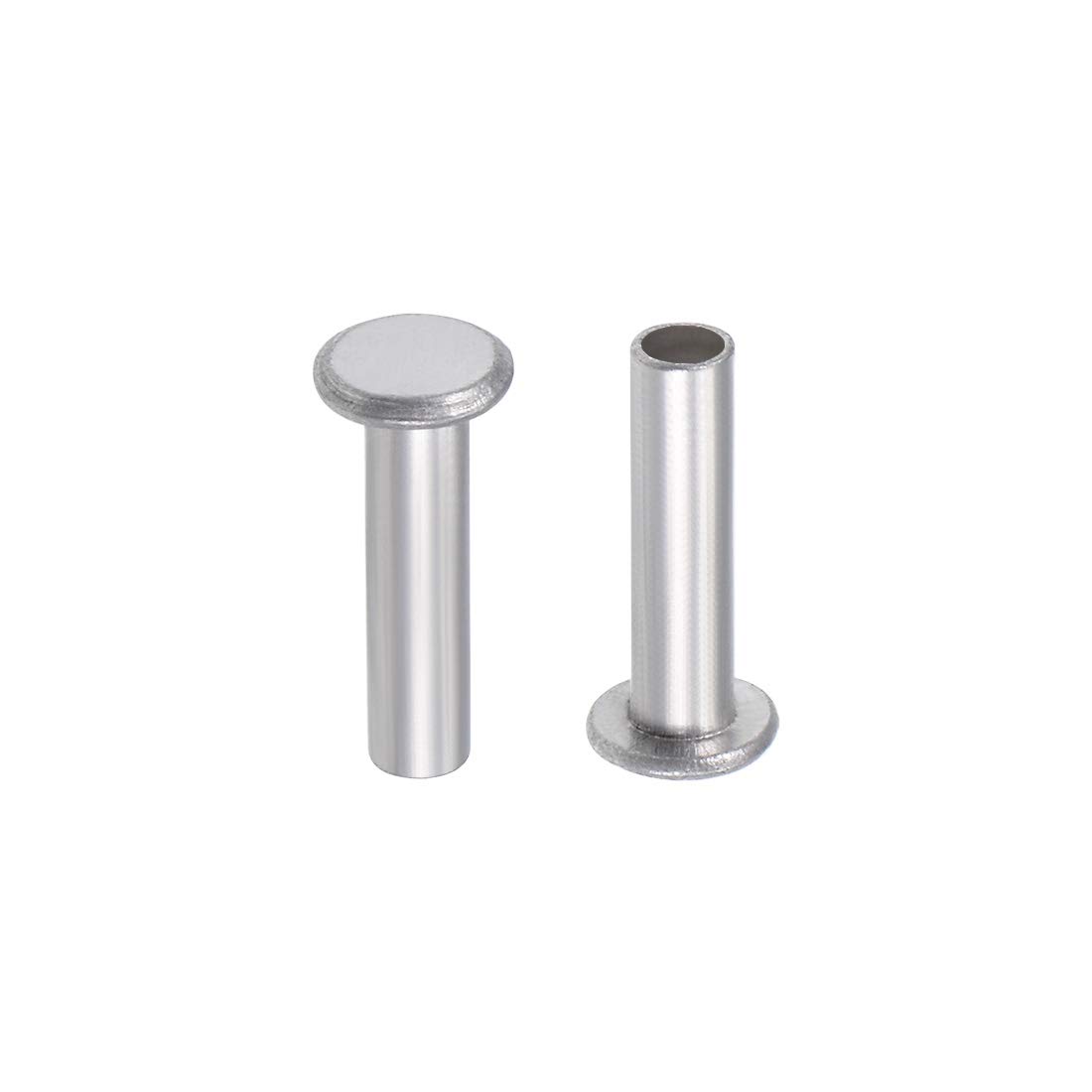 Aluminum Rivets - 100 Pack Semi-Tubular Rivets -12
