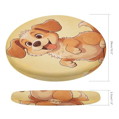 Almohadilla circular suave de 15.3" con funda extraíble para sillas y suelo de hogar 3