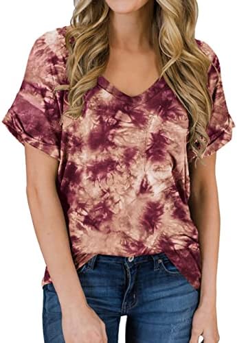 MIHOLL Women's Short Sleeve Shirts Summer Loose Casual T-Shirt Tops