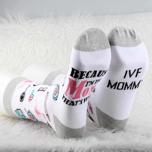 CMNIM Ivf Sock Transfer Day Couples Gift IVF Pregnancy Gift IVF Transfer Sock for IVF Mom and Dad Infertility Warrior Socks4
