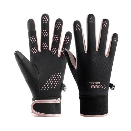 Eznaobo Winterhandschuhe für Damen, thermisch, wasserdicht, winddichtes Futter, weich, dick, warm, rutschfest, Touchscreen, Fahrradhandschuhe, Winter-Arbeitshandschuhe zum Anziehen, Radfahren,