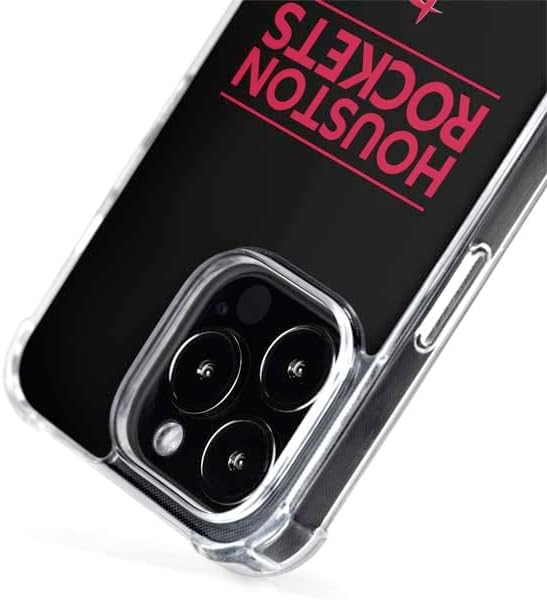 Skinit Phone Case Compatible with MagSafe iPhone 15 Pro Max - Officially Licensed NBA Houston Rockets Standard - Black Design