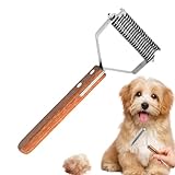Unterfellrechen – doppelseitiges Werkzeug zum Entfernen von Knoten für Haustiere, Unterwolle für Hunde – für Innenräume zu Hause, Salon, Bad, Spa, Pflegedusche