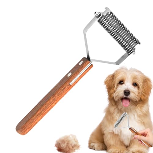 Herramienta de limpieza para mascotas y rastrillo para subpelo de perros con muda