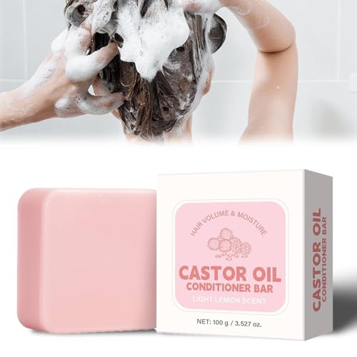 Castor Oil Organic Shampoo Bar, Acondicionador de Aceite de Ricino, Natural Nutritivo y Calmante Profundo para todo tipo de cabello, Jabón para el cuidado del cabello para todo el cabello, cuidado del