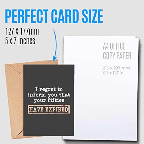 Funny 60Th Birthday Card For Men Or Women With Envelope | Joke Card For Someone Who Is Turning 60 Years Old | Original And Unique Present Idea For Family, Friends Or A Co-Worker. | I Regret To Fifties #TOP3