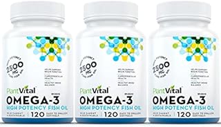 New! Omega 3 Fish Oil Capsules [Triple Strength] No Fish Flavor. 100% Pure
