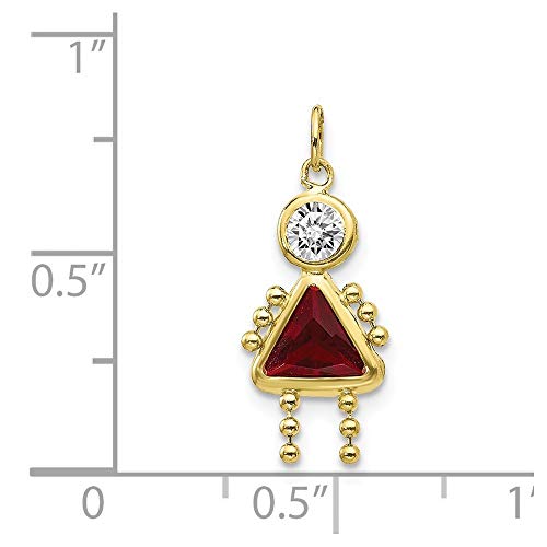 Roy Rose Jewelry 10K Yellow Gold January Birthstone Charm Pendant3