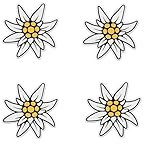 Pack of 4-3 Inch Stickers - Edelweiss Flower Alps - Vinyl Sticker - for Car Laptop Water Bottle Phone - Waterproof Decal - Sticker Graphic Decal