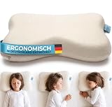 Glückstoff® Ergonomisches Kinderkissen - Kopfkissen ab 2 bis 12 Jahre